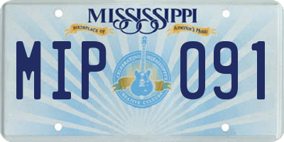 MS license plate MIP091