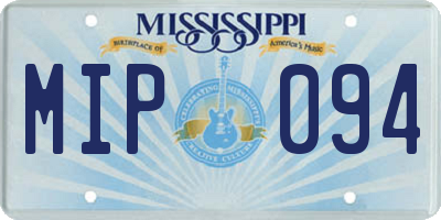 MS license plate MIP094