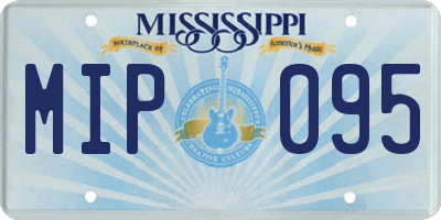 MS license plate MIP095