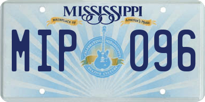 MS license plate MIP096