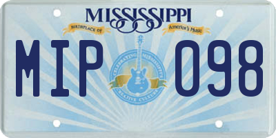 MS license plate MIP098
