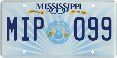 MS license plate MIP099