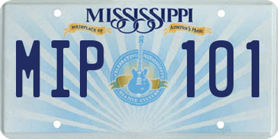 MS license plate MIP101