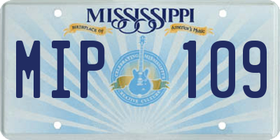 MS license plate MIP109