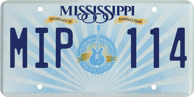 MS license plate MIP114