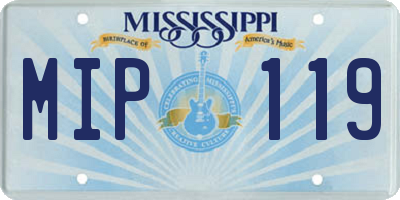 MS license plate MIP119