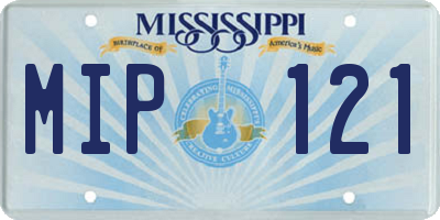 MS license plate MIP121