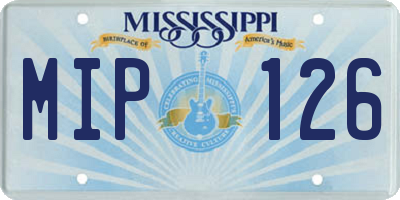 MS license plate MIP126
