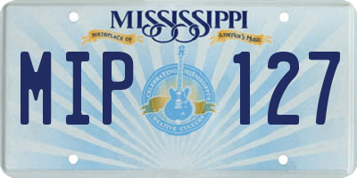 MS license plate MIP127
