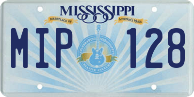 MS license plate MIP128
