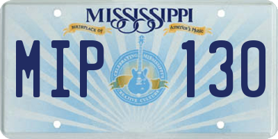 MS license plate MIP130