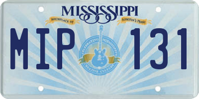 MS license plate MIP131