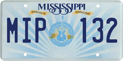 MS license plate MIP132