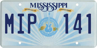 MS license plate MIP141