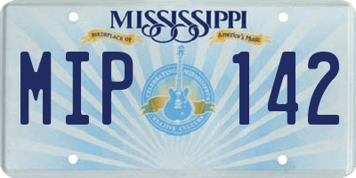 MS license plate MIP142