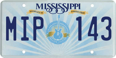 MS license plate MIP143