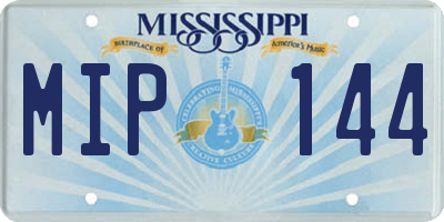 MS license plate MIP144