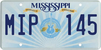 MS license plate MIP145