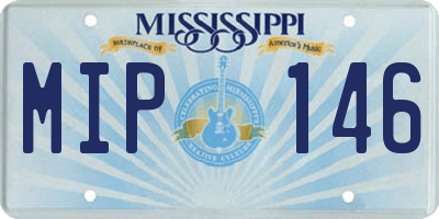 MS license plate MIP146