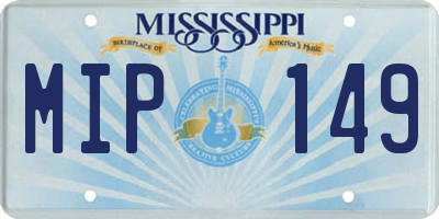 MS license plate MIP149