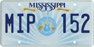 MS license plate MIP152
