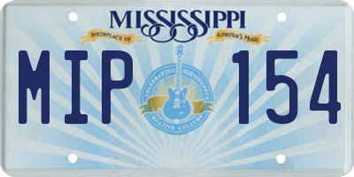 MS license plate MIP154