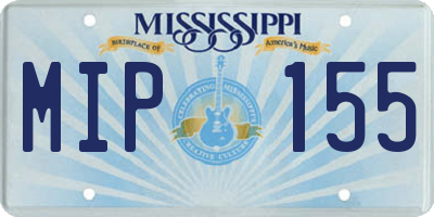 MS license plate MIP155