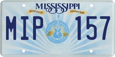 MS license plate MIP157