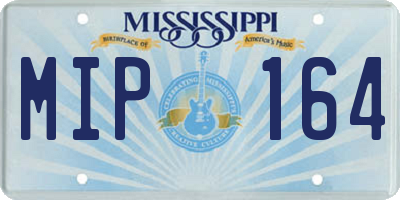 MS license plate MIP164