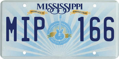 MS license plate MIP166