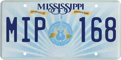 MS license plate MIP168