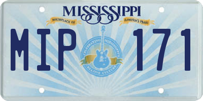 MS license plate MIP171