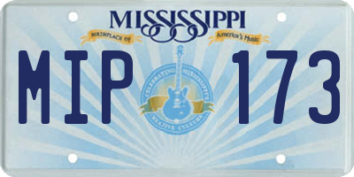 MS license plate MIP173