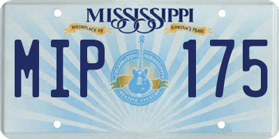 MS license plate MIP175