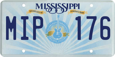 MS license plate MIP176