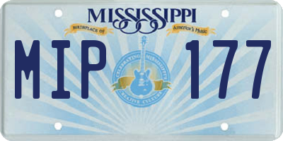 MS license plate MIP177