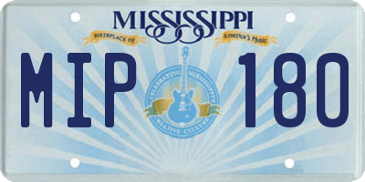 MS license plate MIP180