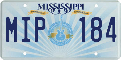 MS license plate MIP184