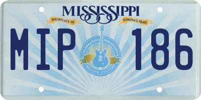 MS license plate MIP186