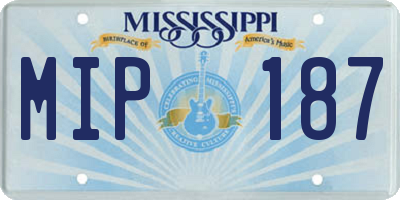 MS license plate MIP187