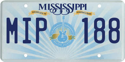 MS license plate MIP188