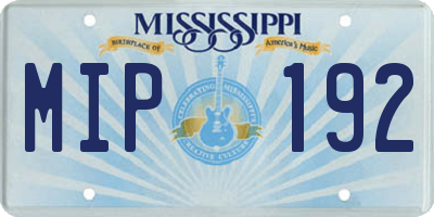 MS license plate MIP192