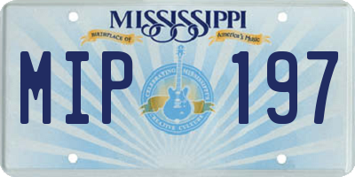 MS license plate MIP197