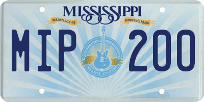MS license plate MIP200