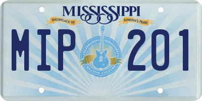 MS license plate MIP201
