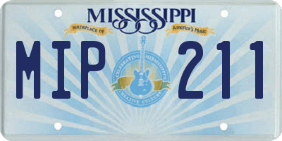 MS license plate MIP211