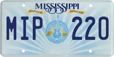 MS license plate MIP220
