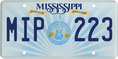 MS license plate MIP223