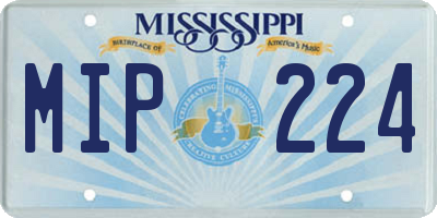 MS license plate MIP224