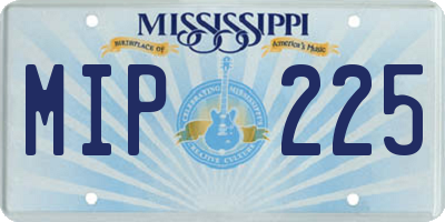 MS license plate MIP225